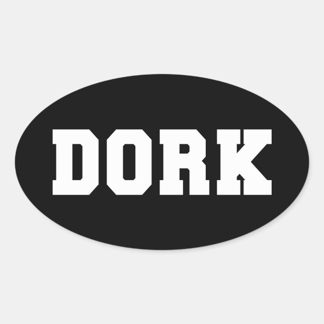 PEGATINA OVALADA DORK (Anverso)
