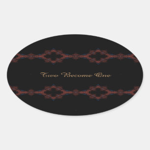 Pegatina Ovalada Dos se convierten en una suposición