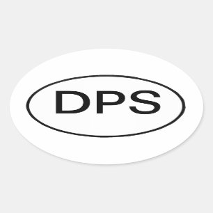 Pegatina Ovalada DPS: reg. de vehículos de motor internacionales.