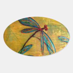 Pegatina Ovalada Dragonfly Haze