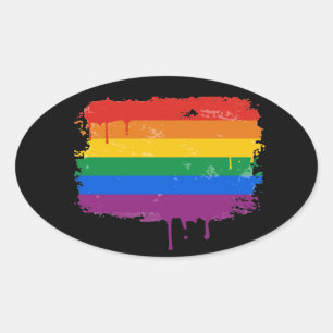 Pegatina Ovalada DRIP DE RAINBOW - .png