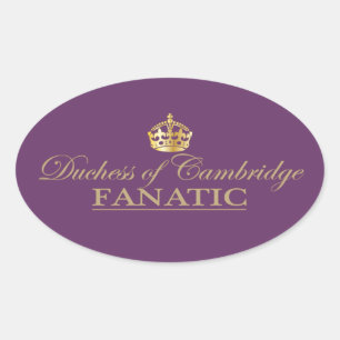 Pegatina Ovalada Duquesa de Cambridge Fanatic