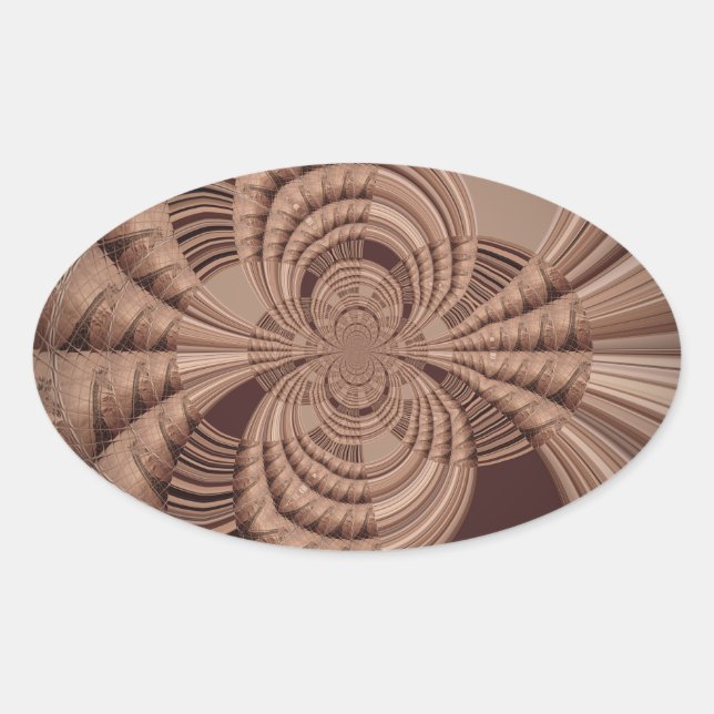 Pegatina Ovalada Earthy Hakuna Matata Art Print (Anverso)