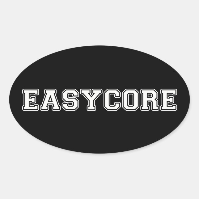 Pegatina Ovalada Easycore (Anverso)