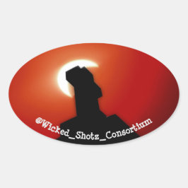 Pegatina Ovalada Eclipse malvado