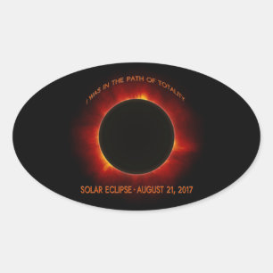 Pegatina Ovalada Eclipse solar