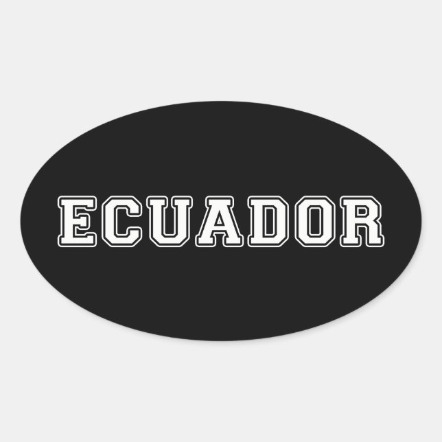 Pegatina Ovalada Ecuador (Anverso)