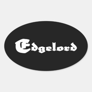 Pegatina Ovalada Edgelord