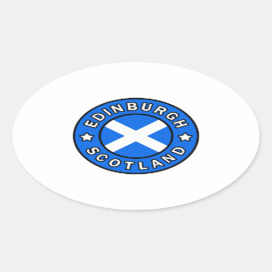 Pegatina Ovalada Edimburgo Escocia