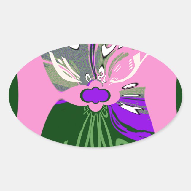 Pegatina Ovalada EE.UU. cambiar la imagen de arte (Anverso)