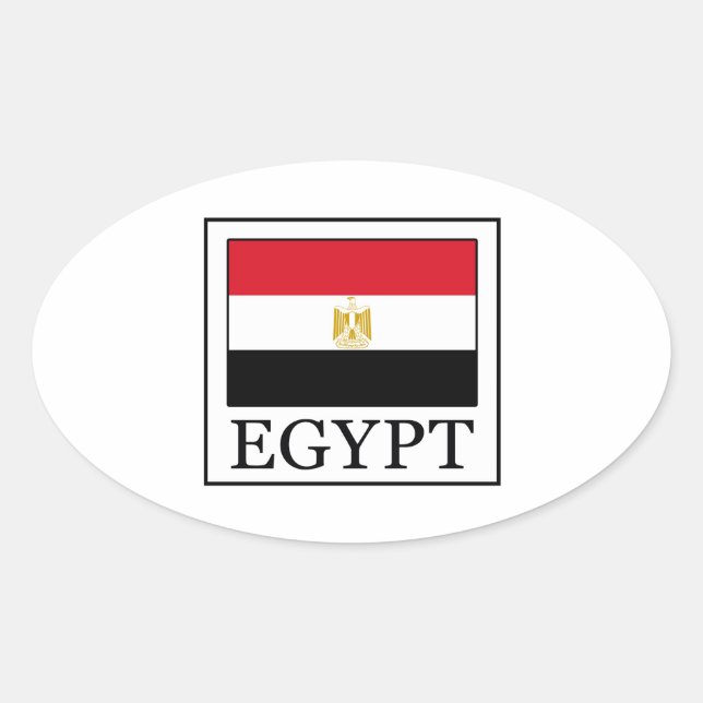Pegatina Ovalada Egipto (Anverso)