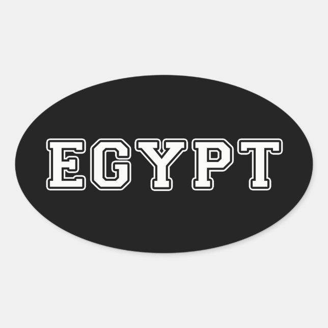 Pegatina Ovalada Egipto (Anverso)
