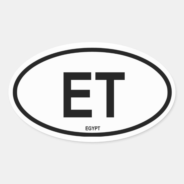 Pegatina Ovalada Egipto "ET" (Anverso)