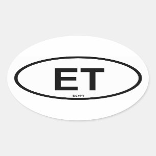 Pegatina Ovalada Egipto "ET"