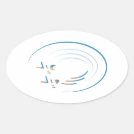 Pegatina Ovalada Eid, espirales de alegría