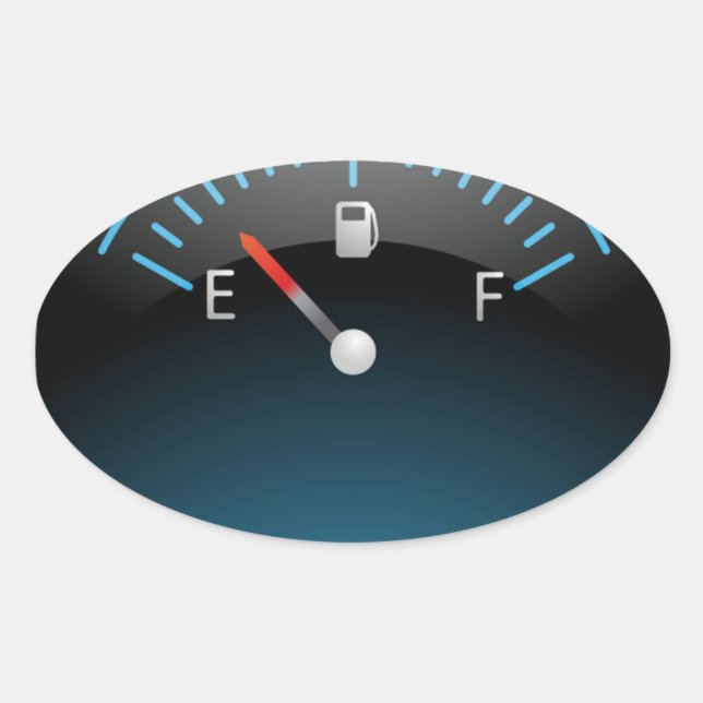 Pegatina Ovalada Ejecutándose en vacío (Anverso)