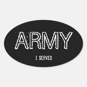 Pegatina Ovalada Ejército "que serví "