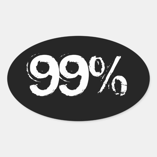 Pegatina Ovalada el 99% (Anverso)