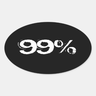 Pegatina Ovalada el 99%