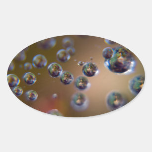 Pegatina Ovalada El agua en movimiento