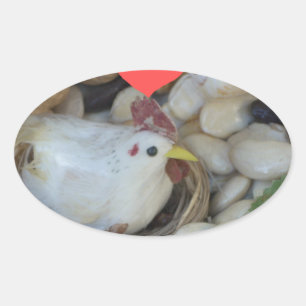 Pegatina Ovalada El amor estaba en el aire