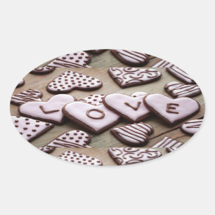 Pegatina Ovalada El día de San Valentín