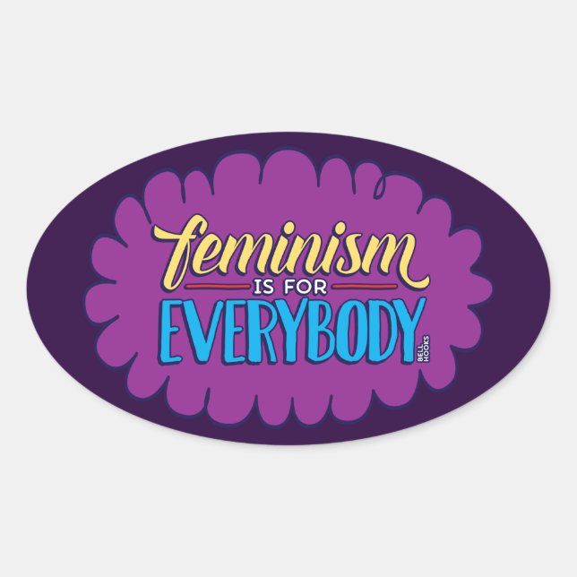 Pegatina Ovalada El feminismo es para todos los Pegatinas (Anverso)
