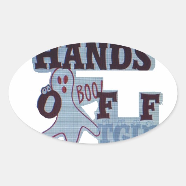 Pegatina Ovalada El GIF Hakuna Matata deja la cara graciosa de Boo (Anverso)