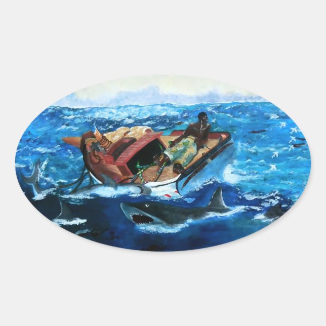 Pegatina Ovalada El Gulfstream de Homer fue revisado (Anverso)