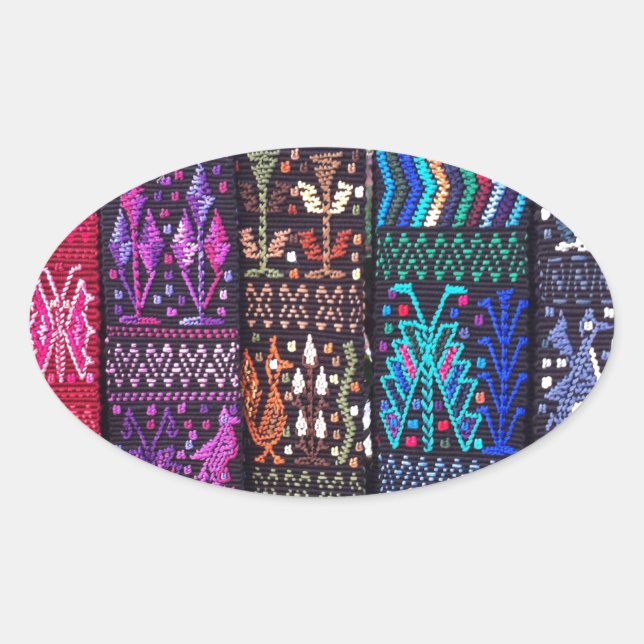 Pegatina Ovalada El hermoso diseño de Guatemala (Anverso)