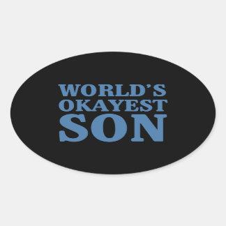 Pegatina Ovalada El hijo más okánior del mundo