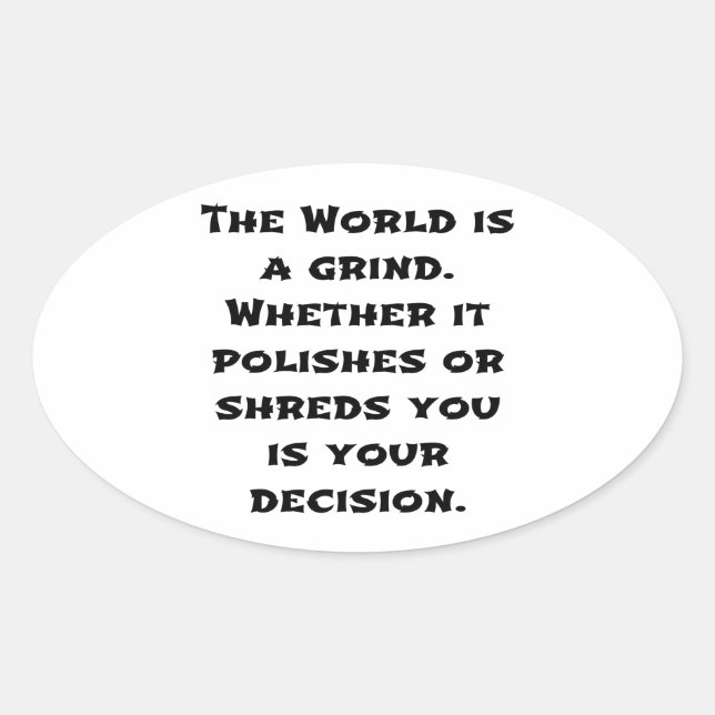 Pegatina Ovalada El Mundo Es Una Especie (Anverso)