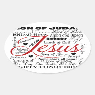 Pegatina Ovalada El nombre de Jesús