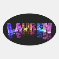 El nombre de Lauren en Luces 3D (Fotografía)
