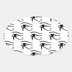 Pegatina Ovalada El Patrón Ojo De Horus