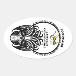 Pegatina Ovalada El PURRsist de los horrores