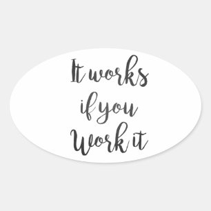 Pegatina Ovalada El regalo de la cita de la recuperación del paso