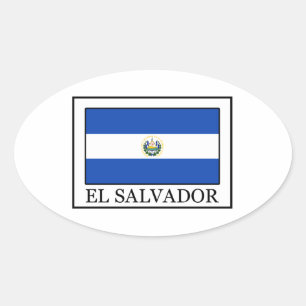Pegatina Ovalada El Salvador
