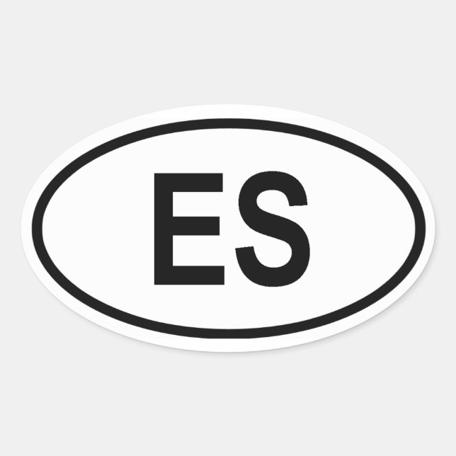 Pegatina Ovalada El Salvador "ES" (Anverso)