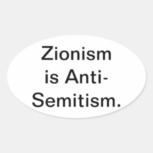 Pegatina Ovalada El sionismo es antisemitismo Hankamer Artjunkhaus 
