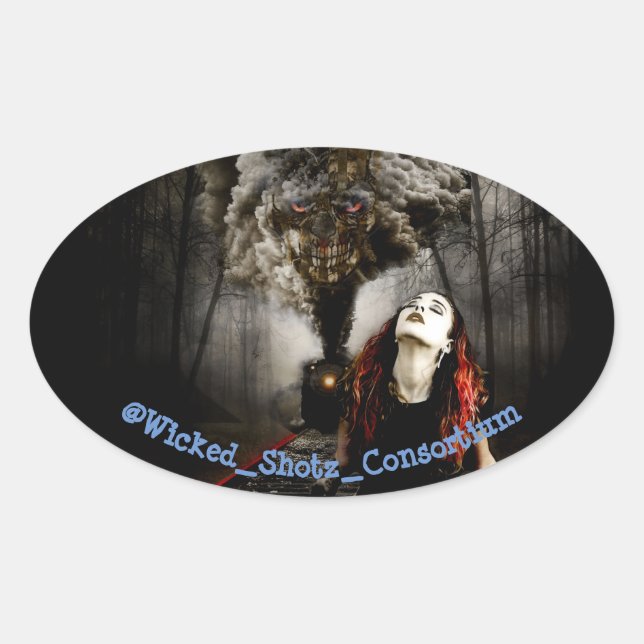 Pegatina Ovalada El tren de Patriot (Anverso)