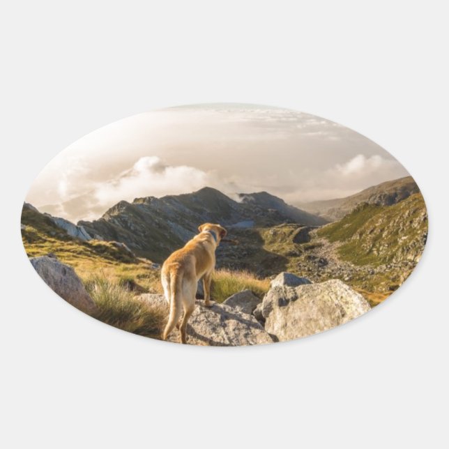 Pegatina Ovalada El viaje (Anverso)