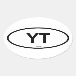 Pegatina Ovalada El Yukón "YT "