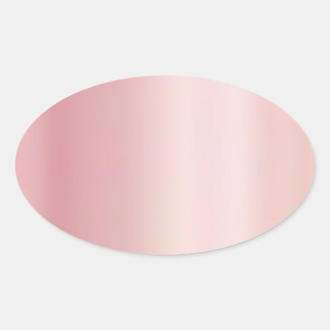 Pegatina Ovalada Elegant Rose Gold Blank Template Create Your Own (Anverso)
