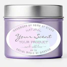 Pegatina Ovalada Elegante Colores Pastel Etiquetas de embalaje de p