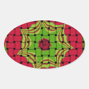 Pegatina Ovalada Elegante patrón de impresión vectorial afroamerica