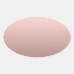 Pegatina Ovalada Elegante plantilla en blanco de oro rosa Agrega tu