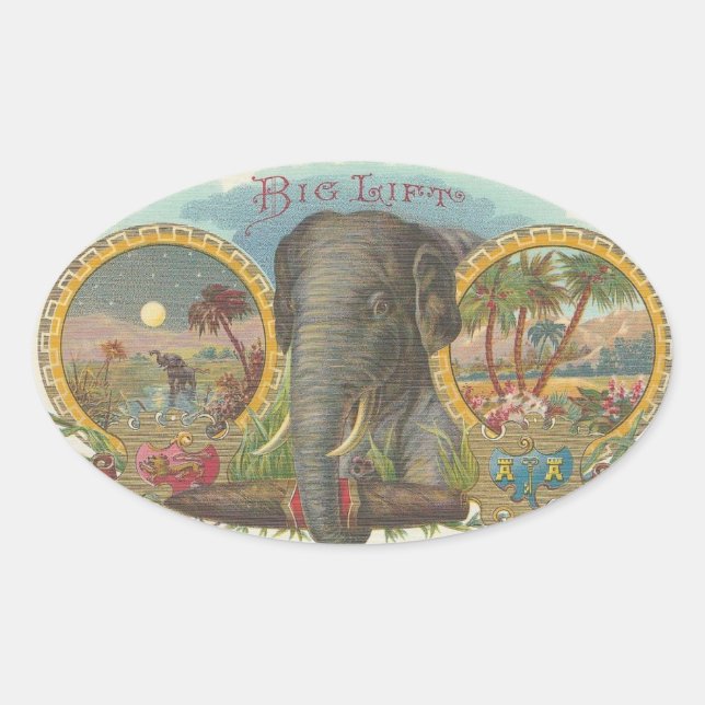 Pegatina Ovalada Elevación grande (Anverso)