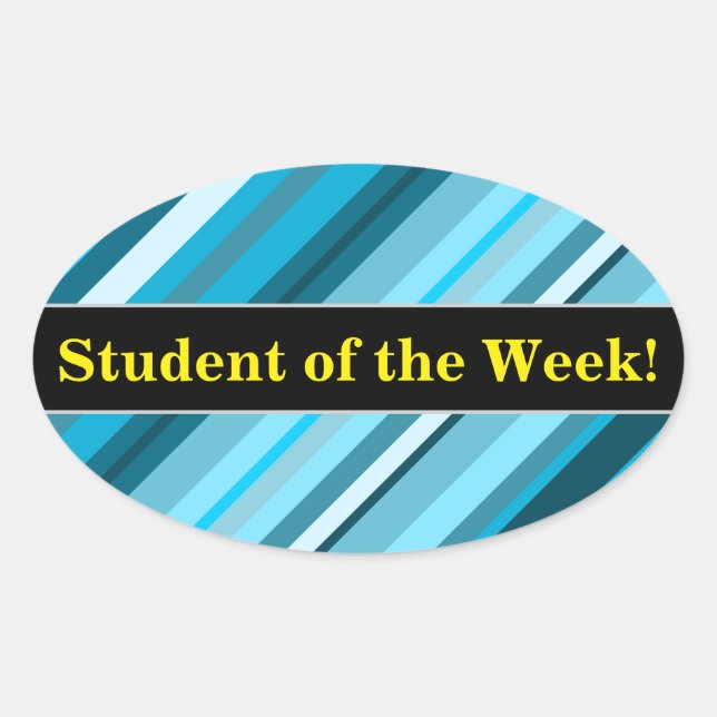 Pegatina Ovalada Elogios + Estripas de azul/Verde azulado/Aqua insp (Anverso)