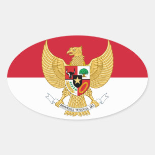 Pegatina Ovalada emblema de indonesia